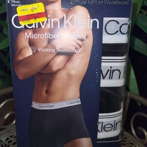 NWT Calvin Klein Black Boxer Briefs Microfiber Stretch